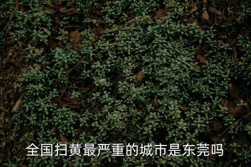 全國掃黃最嚴重的城市是東莞嗎