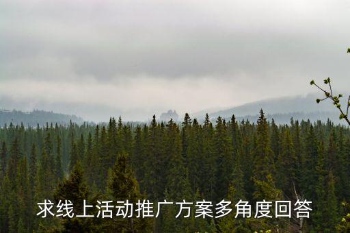 求線上活動(dòng)推廣方案多角度回答