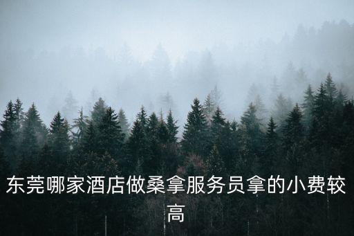 東莞哪家酒店做桑拿服務員拿的小費較高