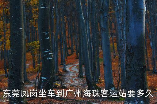 東莞鳳崗到海珠客運(yùn)站，鳳崗車站有到廣州海珠客運(yùn)站的車嗎
