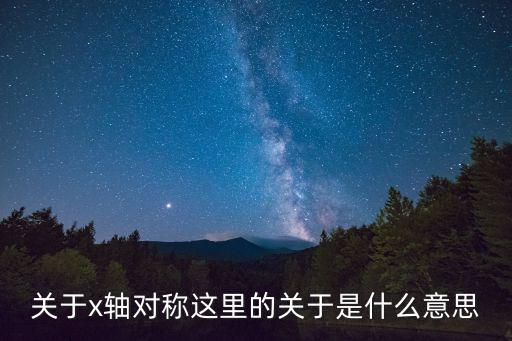 關于x軸對稱這里的關于是什么意思