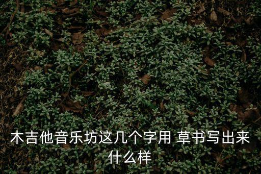 木吉他音樂坊這幾個(gè)字用 草書寫出來什么樣