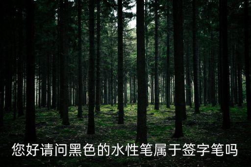 您好請問黑色的水性筆屬于簽字筆嗎