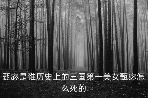 甄宓是誰歷史上的三國第一美女甄宓怎么死的