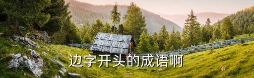 邊字開頭的成語啊
