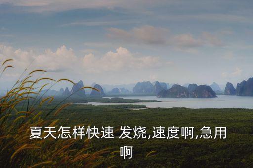  夏天怎樣快速 發燒,速度啊,急用啊