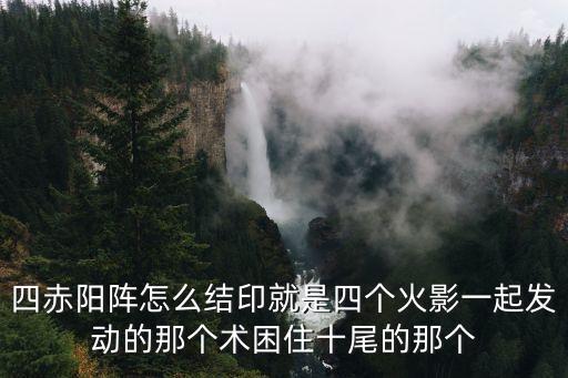 四赤陽陣怎么結(jié)印就是四個火影一起發(fā)動的那個術(shù)困住十尾的那個