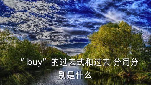 “ buy”的過去式和過去 分詞分別是什么