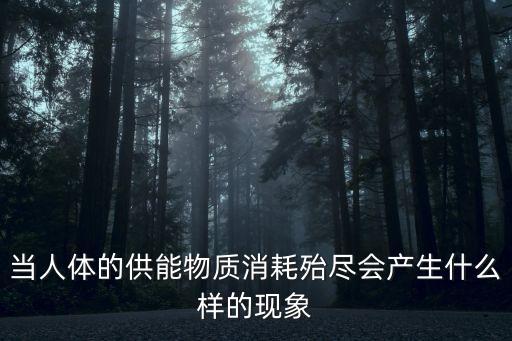 當(dāng)人體的供能物質(zhì)消耗殆盡會產(chǎn)生什么樣的現(xiàn)象