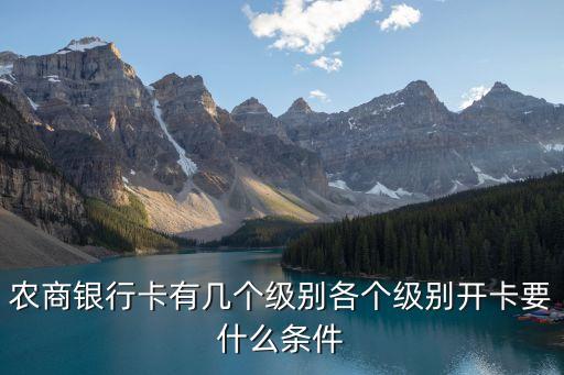 東莞農商行黑卡級別，農商銀行卡有幾個級別各個級別開卡要什么條件