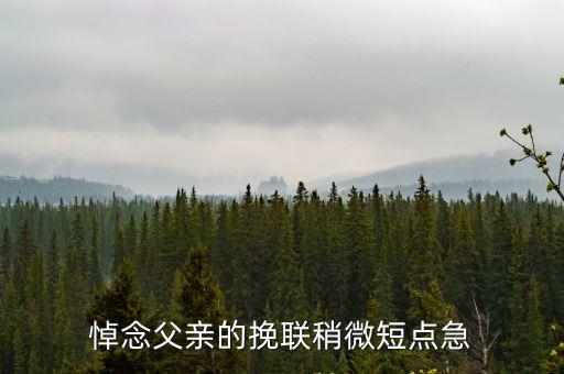 悼念父親的挽聯稍微短點急