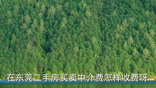 在東莞二手房買賣中介費(fèi)怎樣收費(fèi)呀