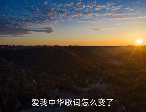 愛我中華的歌詞，愛我中華歌詞