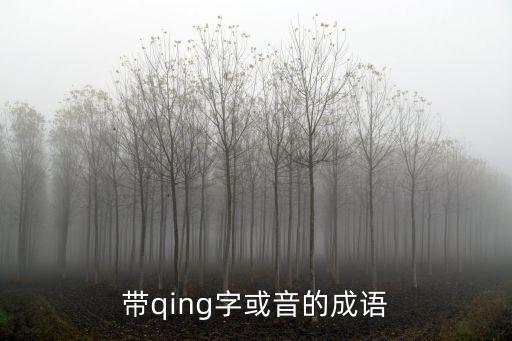 音的成語，帶qing字或音的成語
