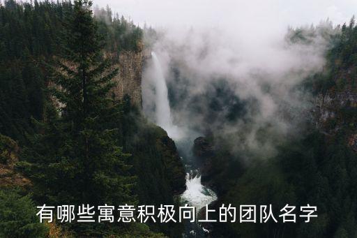 有哪些寓意積極向上的團(tuán)隊名字