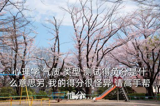 心理學 氣質 類型 測試得負分是什么意思另,我的得分很怪異,請高手幫忙分...