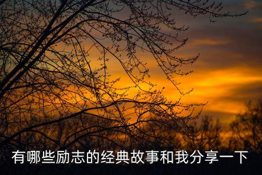 有哪些勵志的經典故事和我分享一下