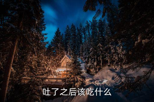 吐了之后該吃什么