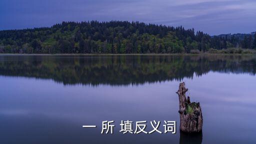  一 所 填反義詞