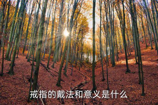 戒指的戴法和意義是什么