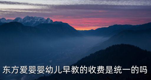 東方愛嬰嬰幼兒早教的收費是統(tǒng)一的嗎