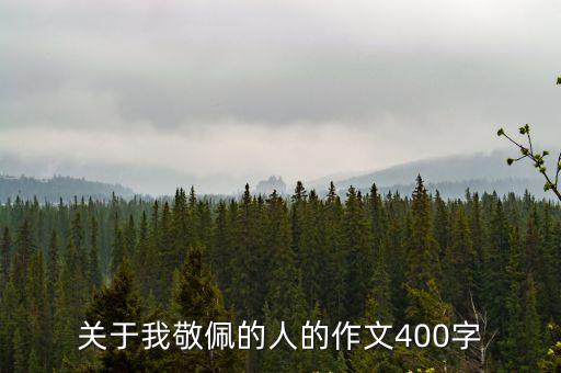 關于我敬佩的人的作文400字