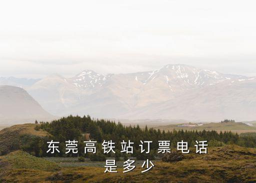 東 莞 高 鐵 站 訂 票 電 話 是 多 少