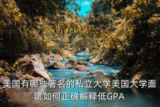 美國有哪些著名的私立大學美國大學面試如何正確解釋低GPA