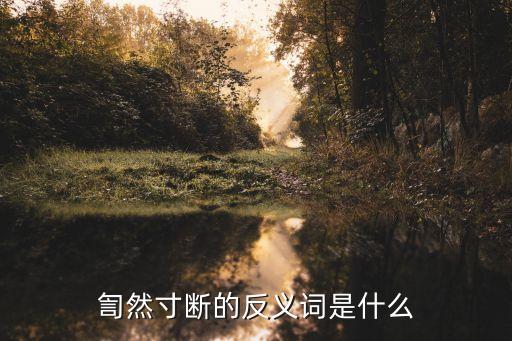 訇然寸斷的反義詞是什么