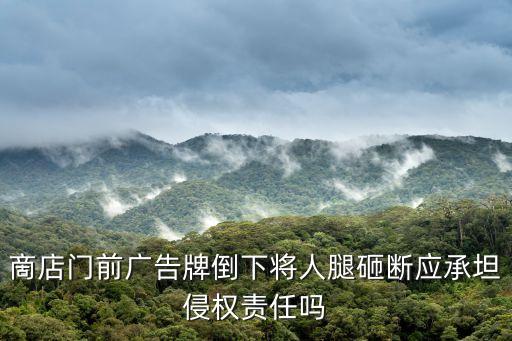 東莞廣告牌倒塌砸人，啇店門前廣告牌倒下將人腿砸斷應承坦侵權(quán)責任嗎