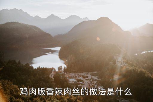 雞肉版香辣肉絲的做法是什么
