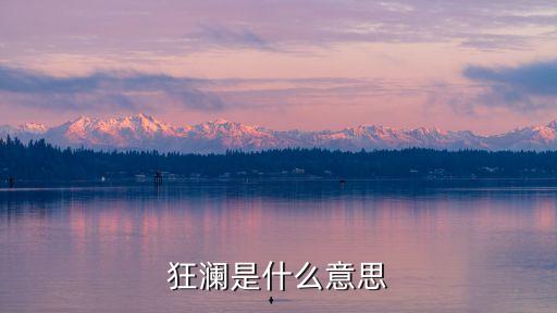 狂瀾是什么意思