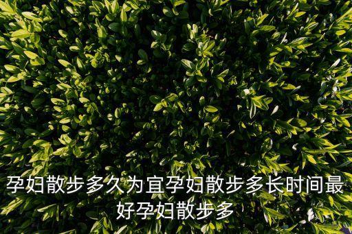 孕婦散步多久為宜孕婦散步多長時間最好孕婦散步多