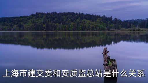 上海市建交委和安質監總站是什么關系