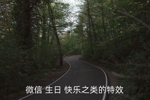 微信 生日 快樂之類的特效