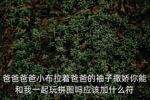 爸爸爸爸小布拉著爸爸的袖子撒嬌你能和我一起玩拼圖嗎應該加什么符