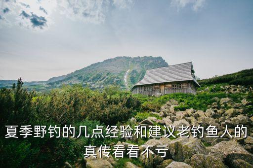 夏季野釣的幾點經驗和建議老釣魚人的真傳看看不虧