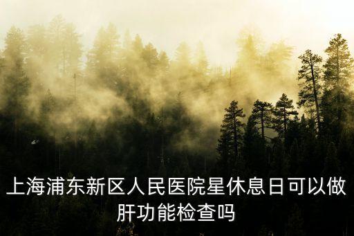 上海浦東新區人民醫院星休息日可以做肝功能檢查嗎