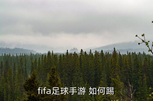 fifa足球手游 如何踢