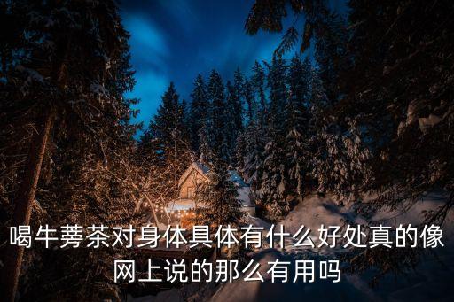 牛蒡茶的作用，喝牛蒡茶對身體具體有什么好處真的像網(wǎng)上說的那么有用嗎