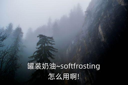 罐裝奶油~softfrosting怎么用啊!