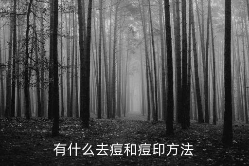 有什么去痘和痘印方法