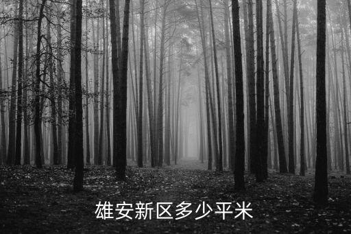 雄安新區多少平米
