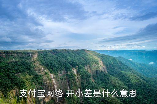 支付寶網(wǎng)絡(luò) 開小差是什么意思