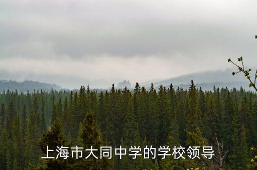 上海市大同中學關鉦，上海市大同中學的學校領導