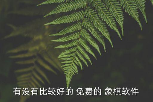 有沒有比較好的 免費的 象棋軟件