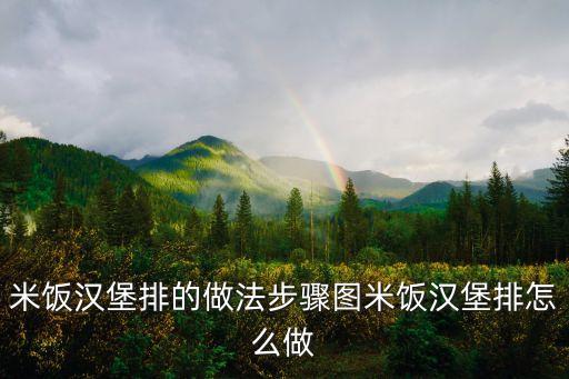 米飯漢堡排的做法步驟圖米飯漢堡排怎么做