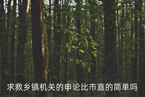 求救鄉鎮機關的申論比市直的簡單嗎
