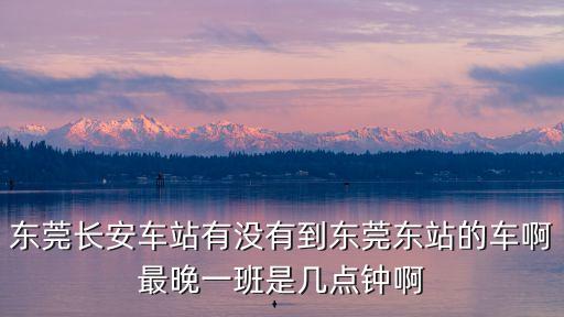 東莞長安車站有沒有到東莞東站的車啊最晚一班是幾點鐘啊