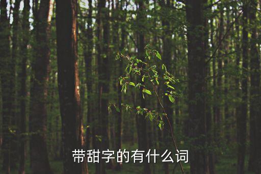 甜的詞語，甜可以組什么詞語